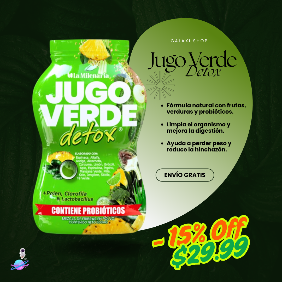 🥬 Jugo Verde Detox con 20 Super-ingredientes Naturales