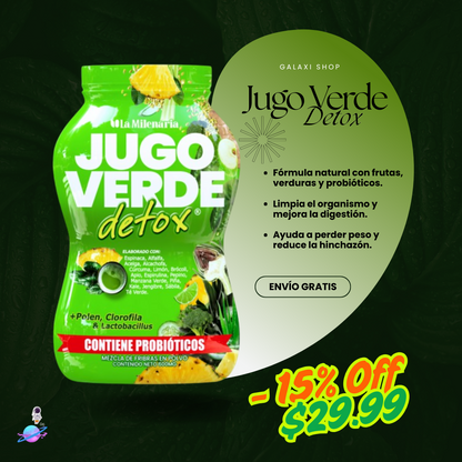 🥬 Jugo Verde Detox con 20 Super-ingredientes Naturales