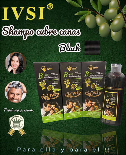 Shampoo Cubre Canas – Tarro de 400ml  🧴 ¡Despídete de las canas al instante!