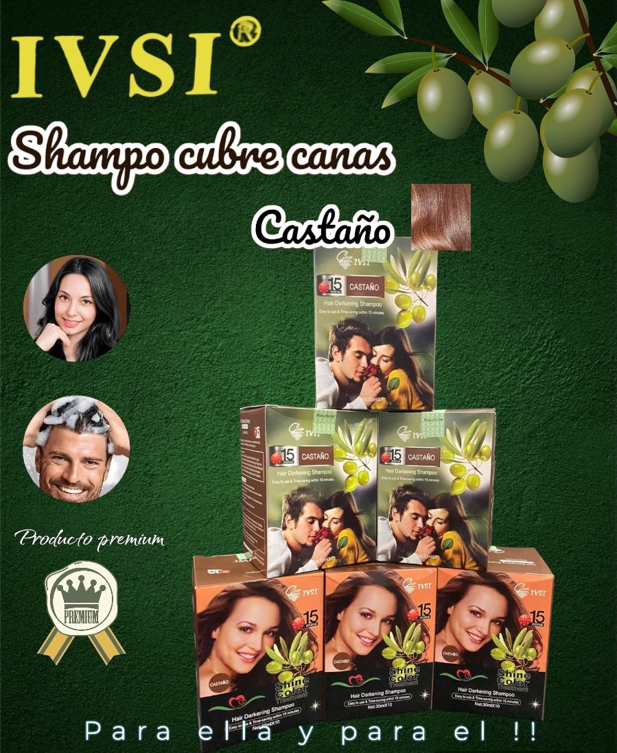 Shampoo Cubre Canas Sachet x 10 🧴 ¡Adiós canas en solo 5 minutos!