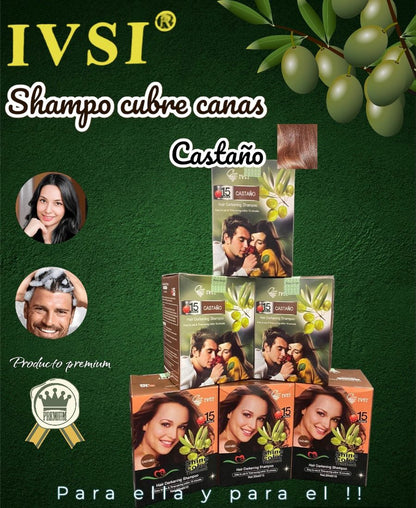 Shampoo Cubre Canas Sachet x 10 🧴 ¡Adiós canas en solo 5 minutos!