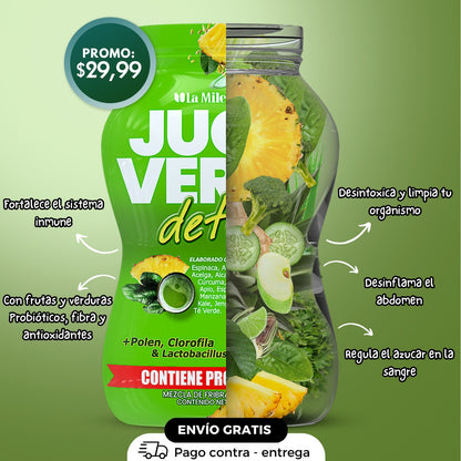 🥬 Jugo Verde Detox con 20 Super-ingredientes Naturales