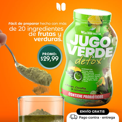 🥬 Jugo Verde Detox con 20 Super-ingredientes Naturales